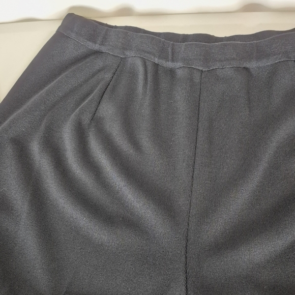 Ming Wang High Rise Straight Leg Black Knit Elastic Waist Pull-On Pants - Size L - Picture 6 of 13